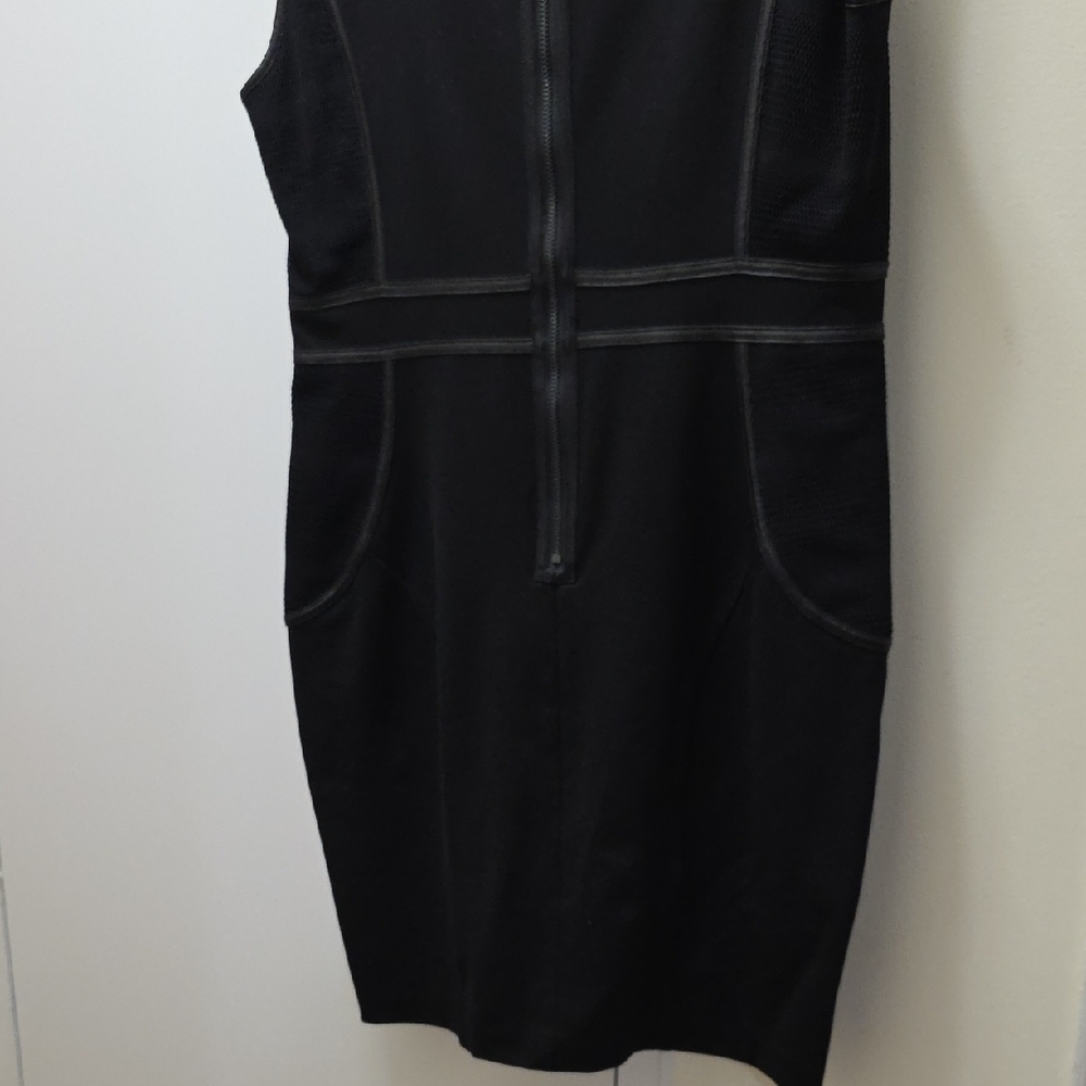 bebe Black Mesh Panel Mini Dress - Picture 4 of 7